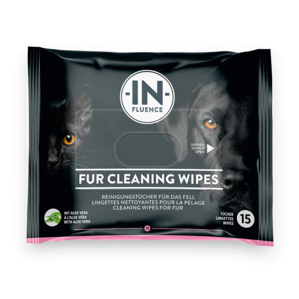 IN-FLUENCE Fur Cleaning Wipes mit Aloe Vera für Hunde und Katzen