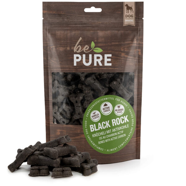 bePure Black Rock Knöcheli mit Aktivkohle für Hunde (500g)