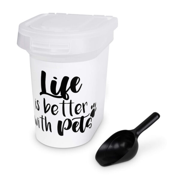 Freezack Storage Container «Life is better with pets» Futtercontainer für Hunde in weiss