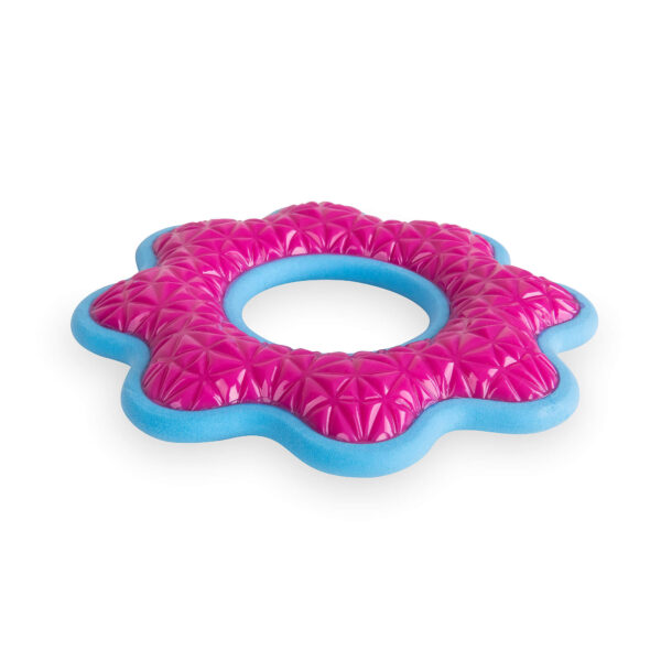 Freezack Foam Donut für Hunde in pink/blau