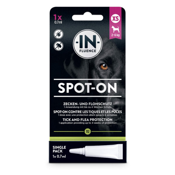 IN-FLUENCE Spot-On Singlepack für Hunde XS (2-6kg, 1x 0.7 ml)